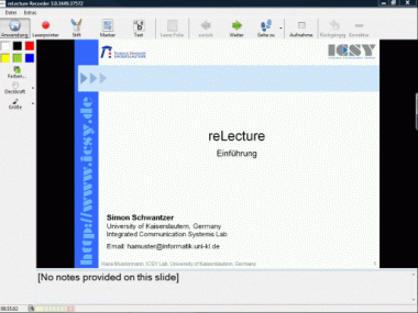 Screenshot reLecture-Presenter